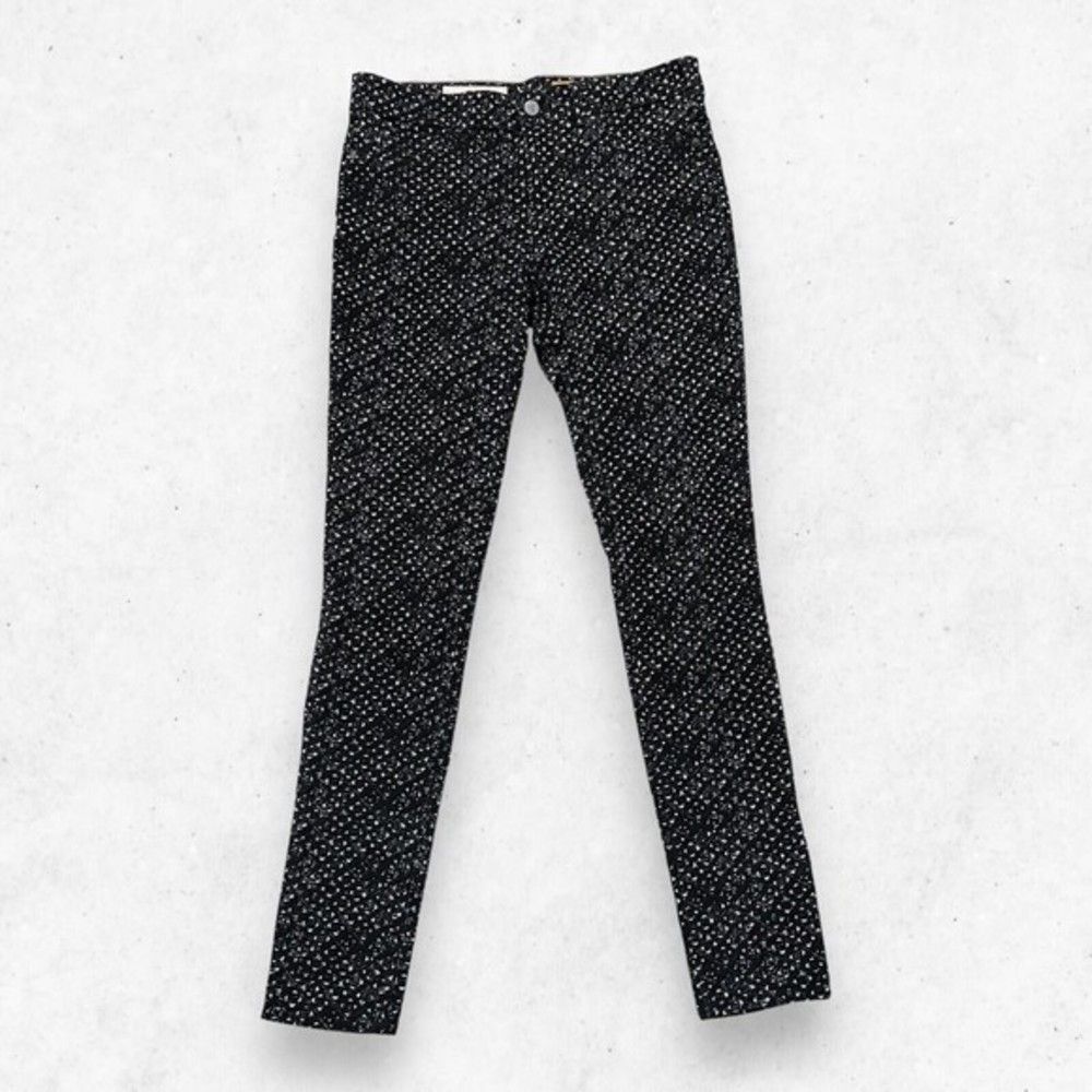 Anthropologie Pilcro and the Letterpress Pants 27 Fit/Serif Black Velvet Texture